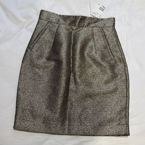 H&M shimmery champagne skirt